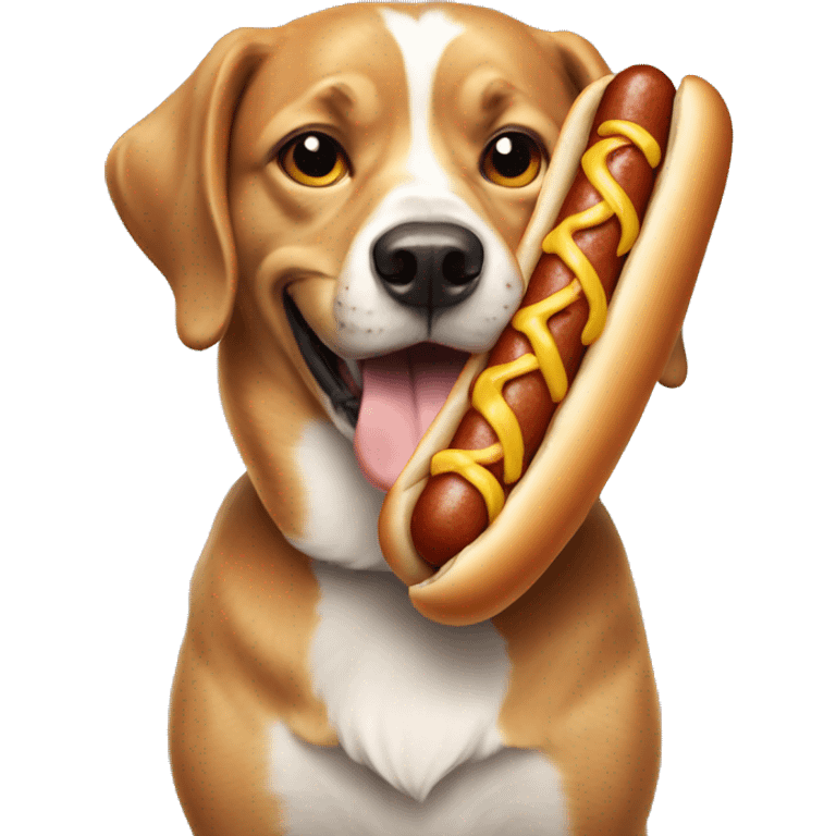 Dog with Hotdog  emoji