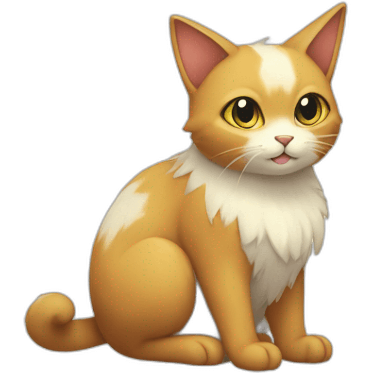 Sitting-bicolor-fairy-type-cat-pokemon emoji