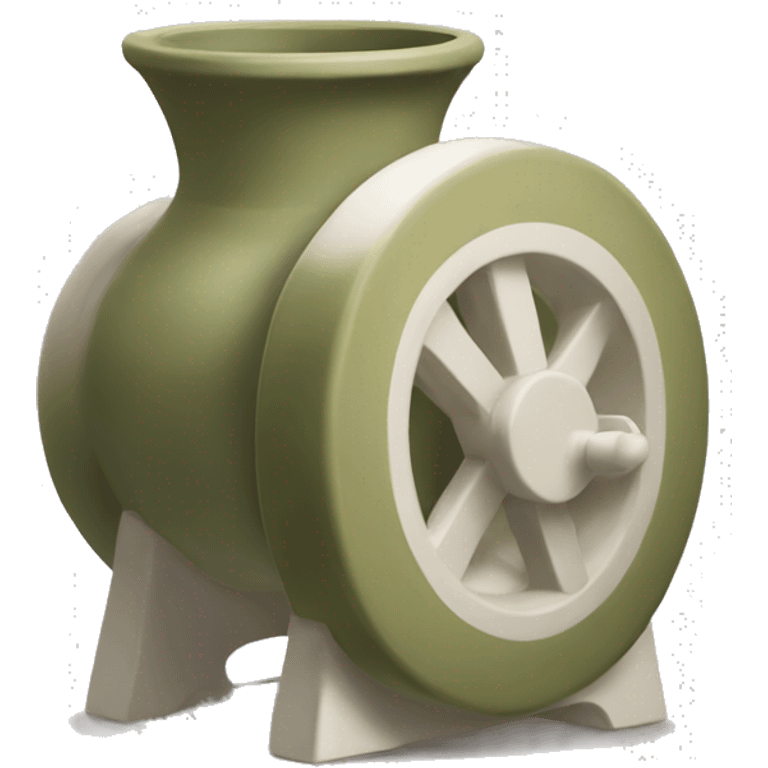 Olive green and white pottery wheel  emoji