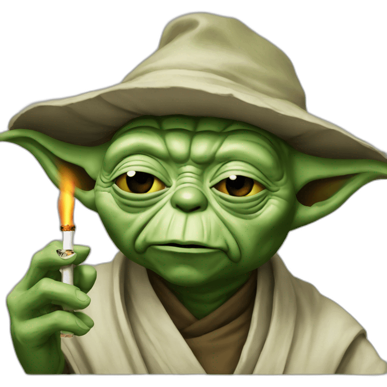 smoking yoda emoji