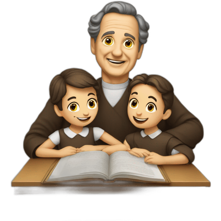 don bosco teaching 3 kids emoji