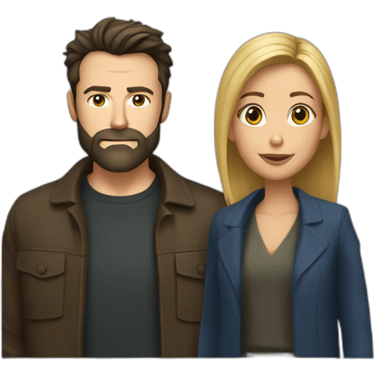 Ben Affleck with full beard and Jenifer Freeman emoji