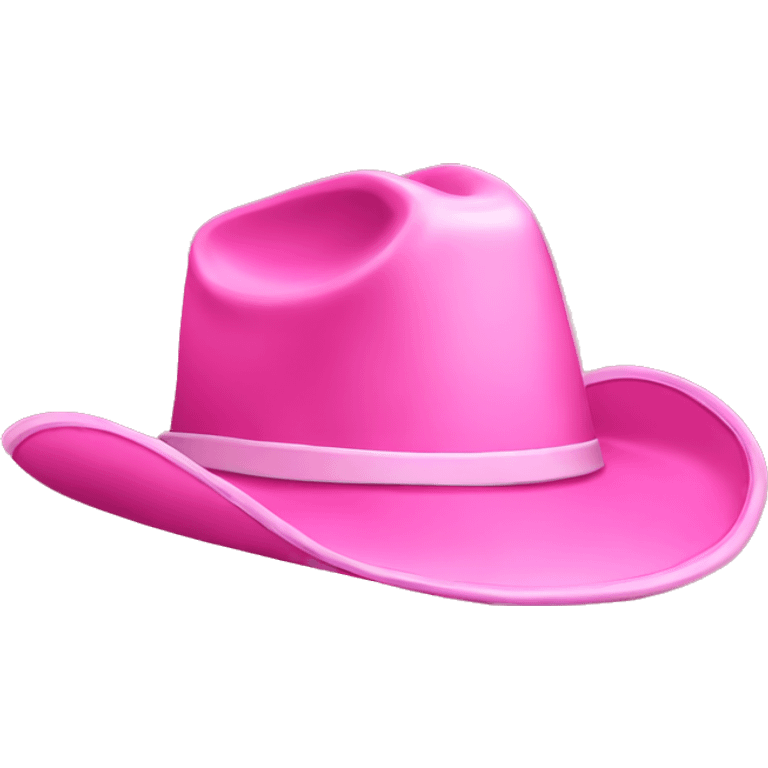 Pink cowgirl hat emoji