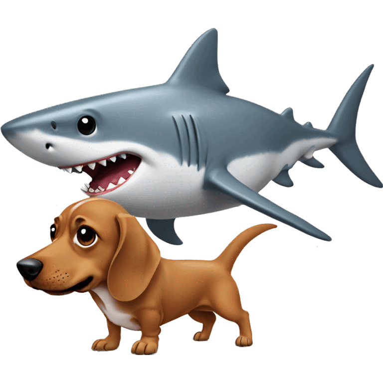 shark with dachshund on bac emoji