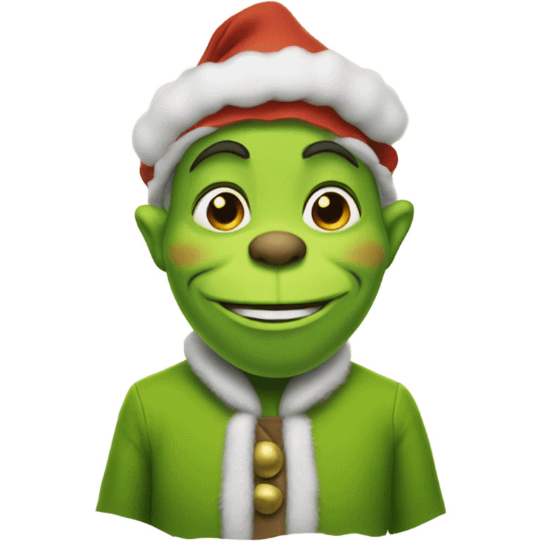 A pilgrim dressed as the grinch emoji