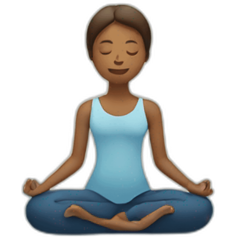 meditating floating emoji