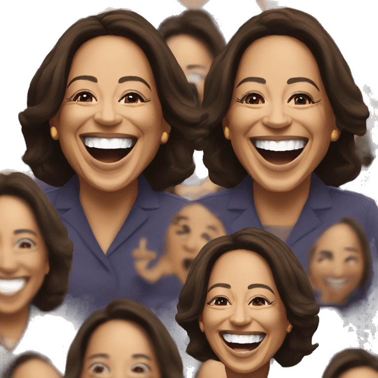 Kamala Harris laughing emoji