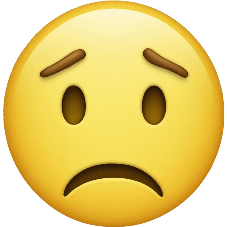 Disgusted yellow circle emoji emoji