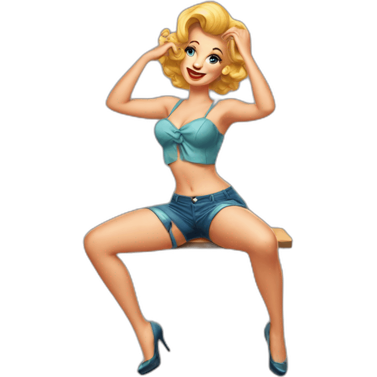 Pin-up over emoji