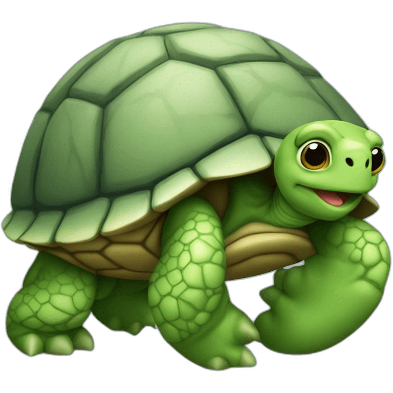 Tortue sur un ovni emoji