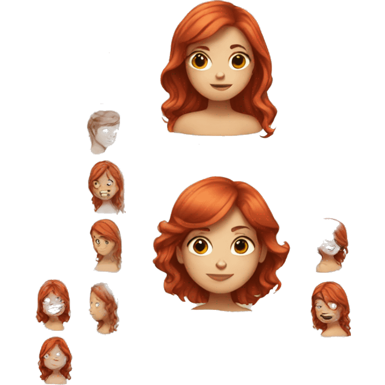 red hair girl  emoji