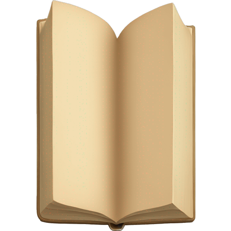 An open, hardcover book, depicted with a beige cover. Commonly used for various content concerning reading, writing, learning, and schooling. emoji