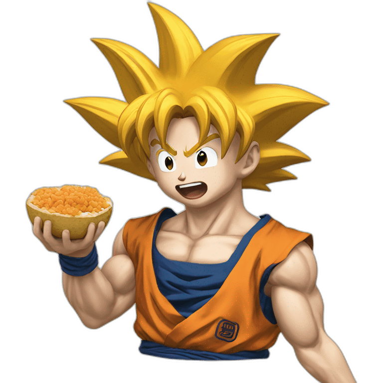 goku eating emoji