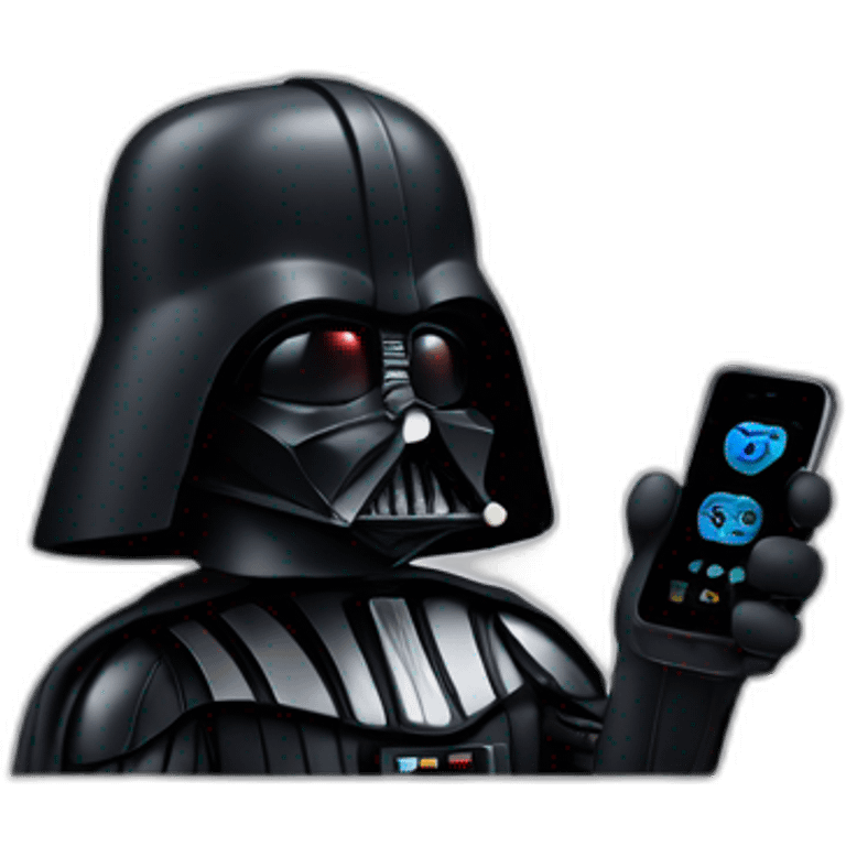 dark vader speaking with a phone emoji