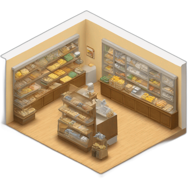 shop interior isometric emoji