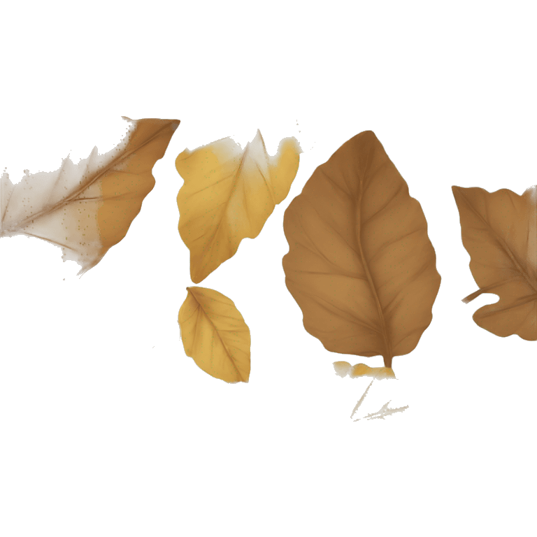 light yellow and brown leaves emoji