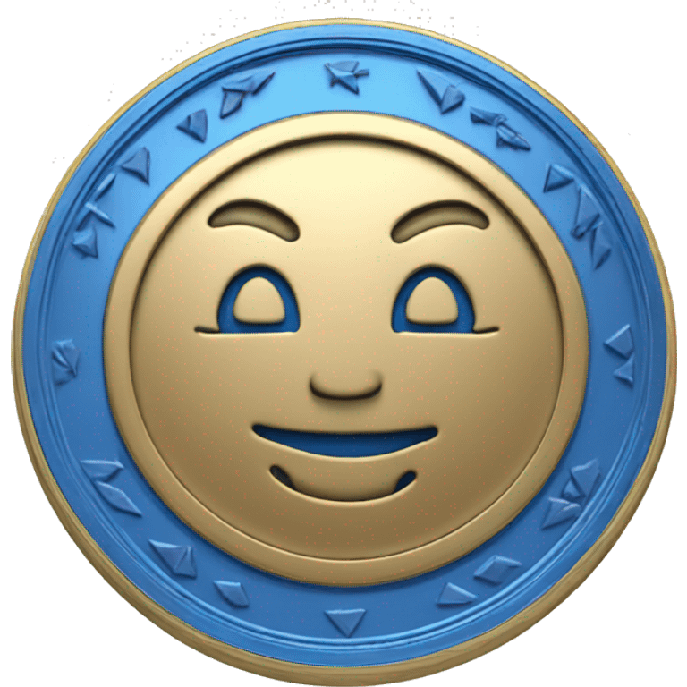 Tonoin coin 3d blue emoji