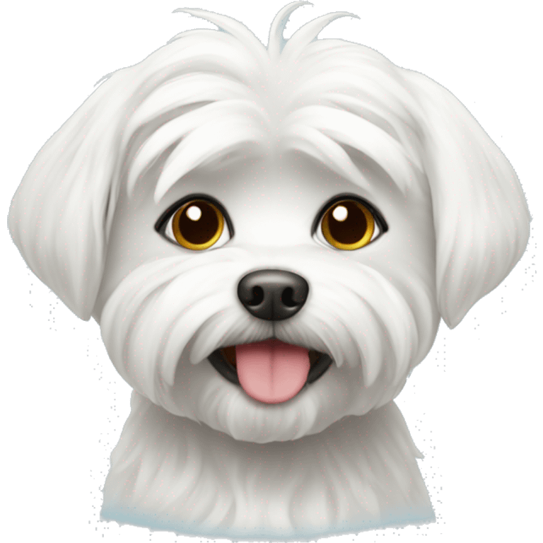 Maltese dog in love emoji