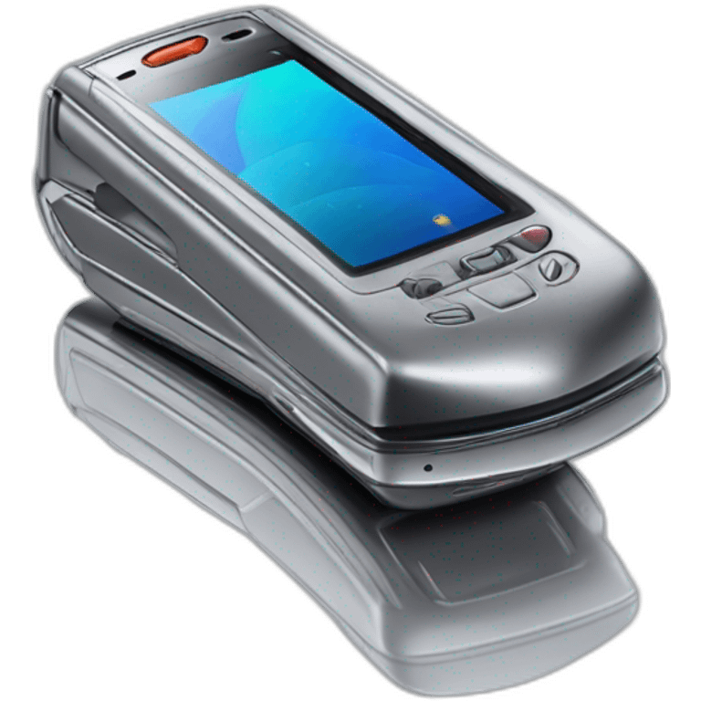 Motorola Razr V3 mobile device with the iconic clamshell design emoji