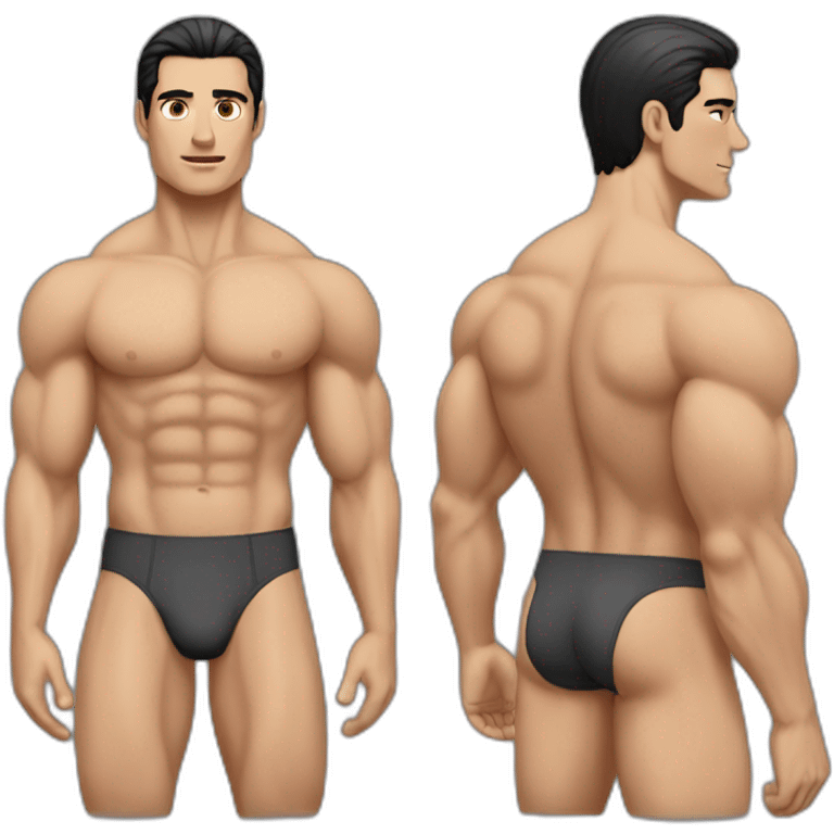 muscle-man-black-hair emoji