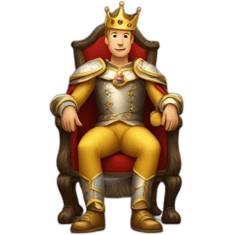 A king sitting on chair  emoji