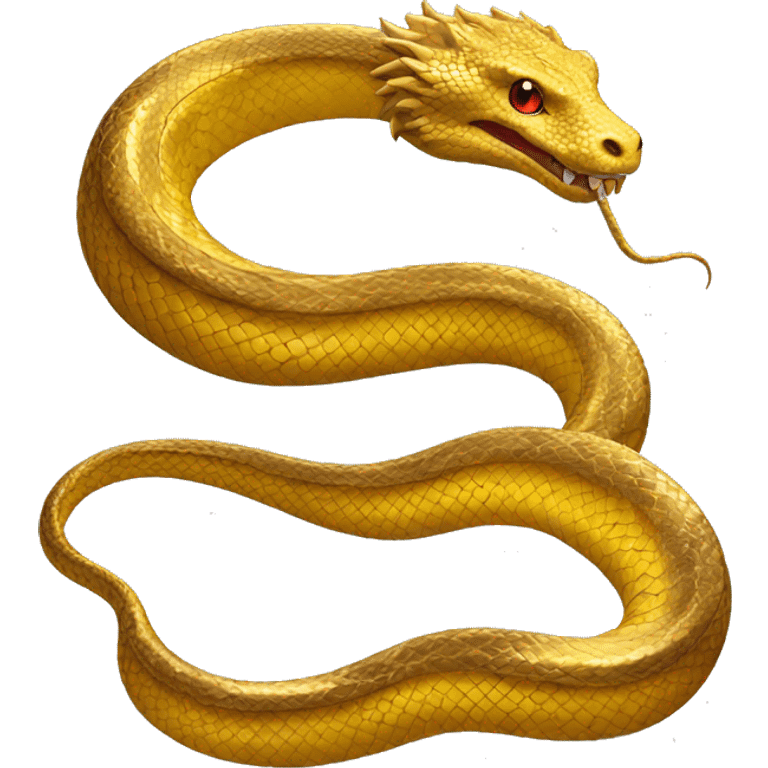 Golden snake golden dragon ￼ emoji