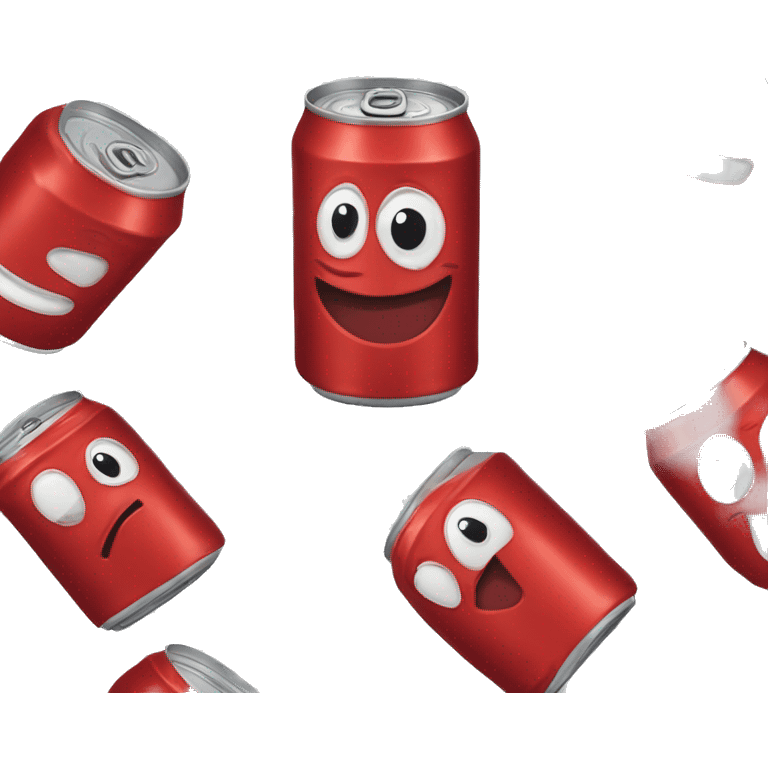 red happy soda can smilng emoji