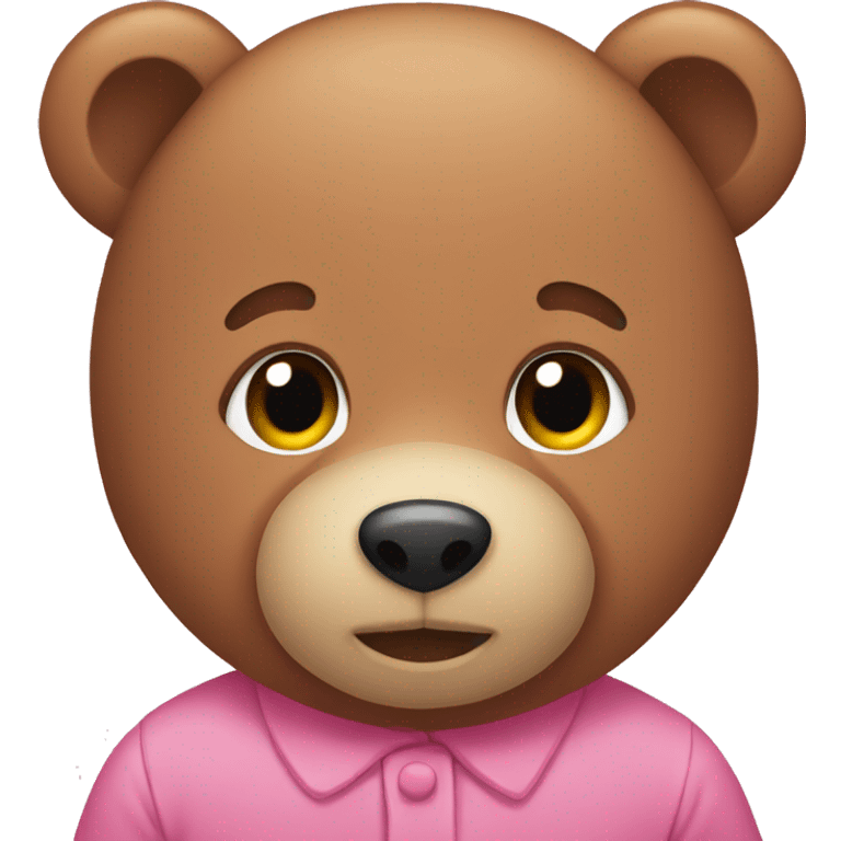 A pink teddy bear emoji