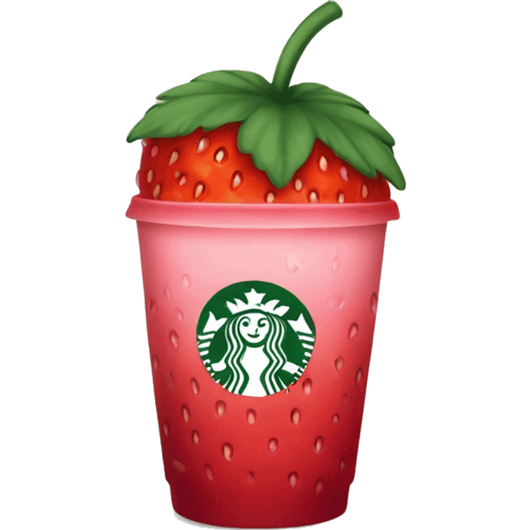 Starbucks strawberry aci emoji