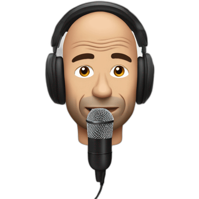 Joe Rogan podcast with a microphone emoji