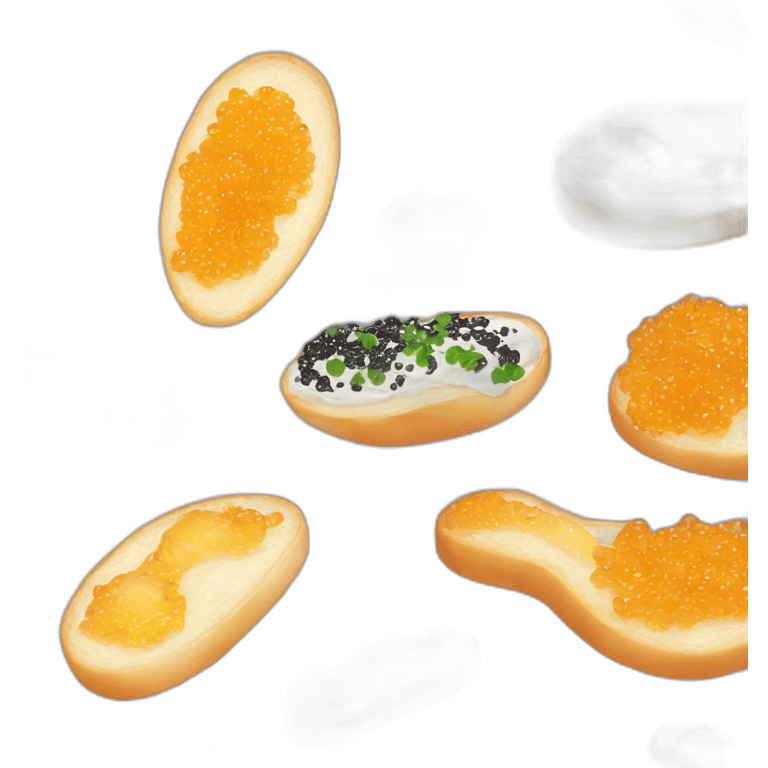 caviar-bread-with-sourーcreamーonion emoji