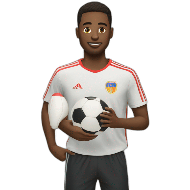 Moi et un ballon de foot emoji