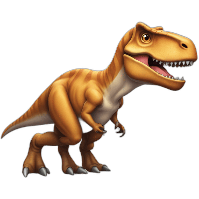 Tyrannosaurus Rex merged with cow emoji