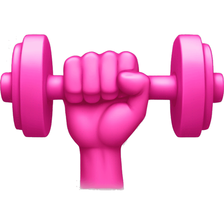 Pink hand weights emoji