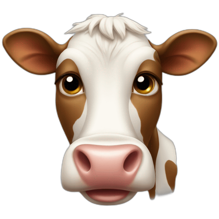 Cow eat a cow emoji