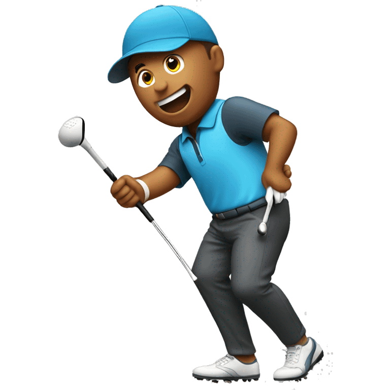 Golfer cheering emoji