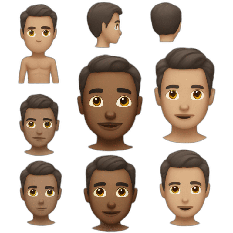 Guy hacked out of his mind mixed race emoji