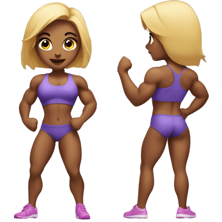 bodybuilder girl  emoji