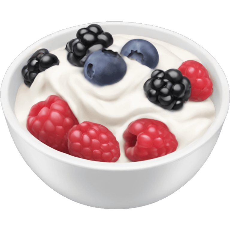 Yoghurt bowl with berries  emoji