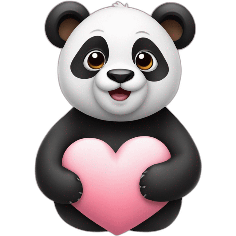 Panda with heart emoji