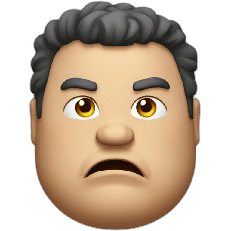 Fat guy angry emoji