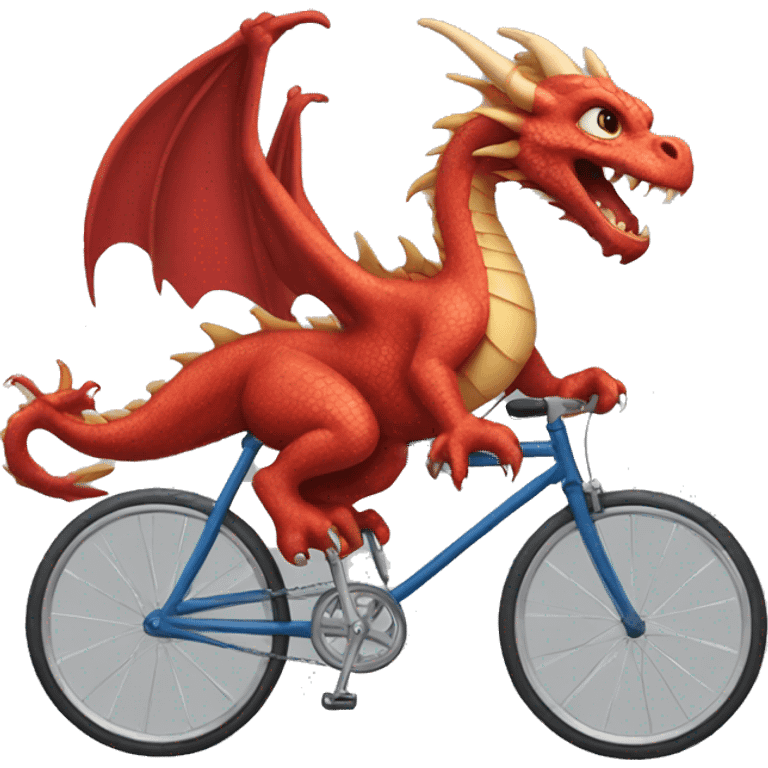 Dragon on bicycle emoji