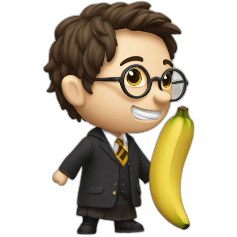 Harry-porter qui mange une banane emoji