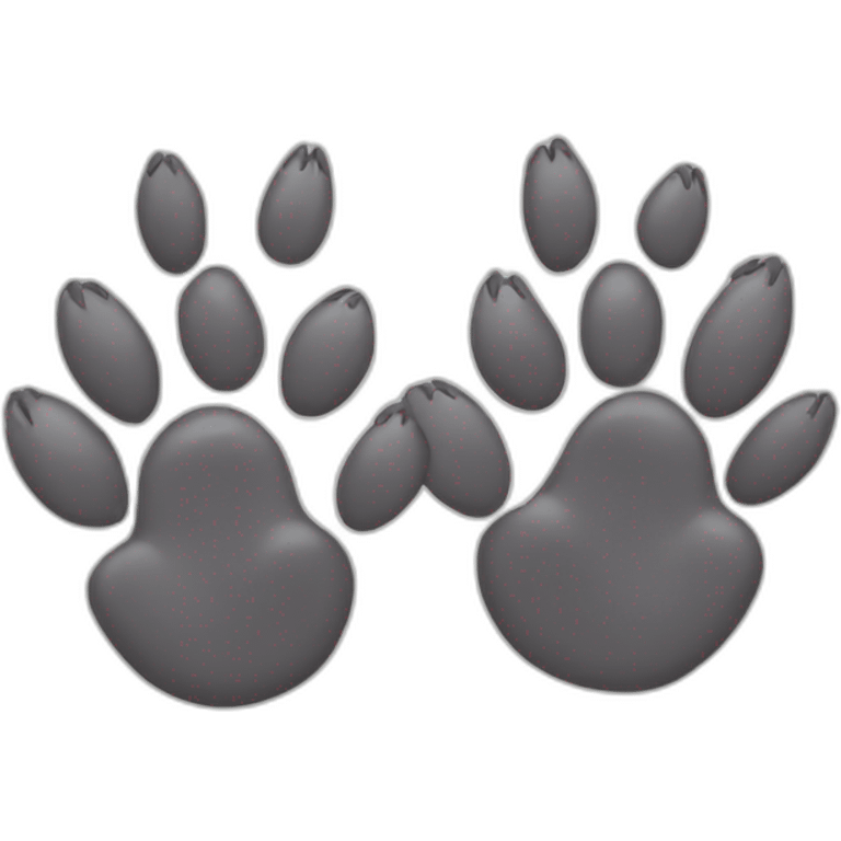 two wolf paws raised emoji