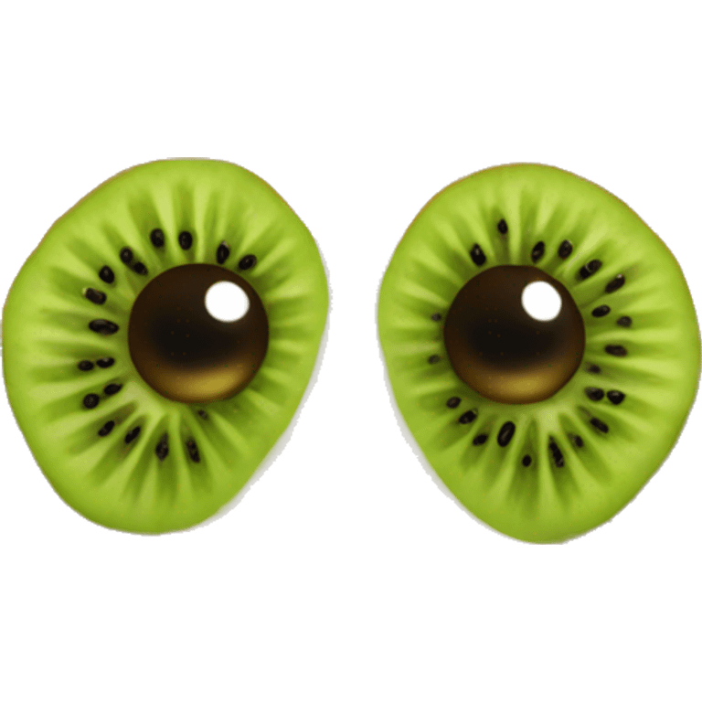 Fruit kiwi face of cat emoji