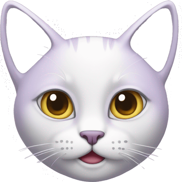 Lilac cartoon cat emoji