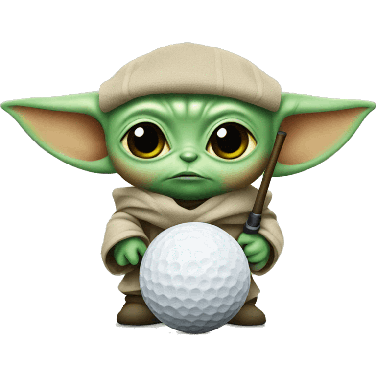 Baby yoda golf emoji