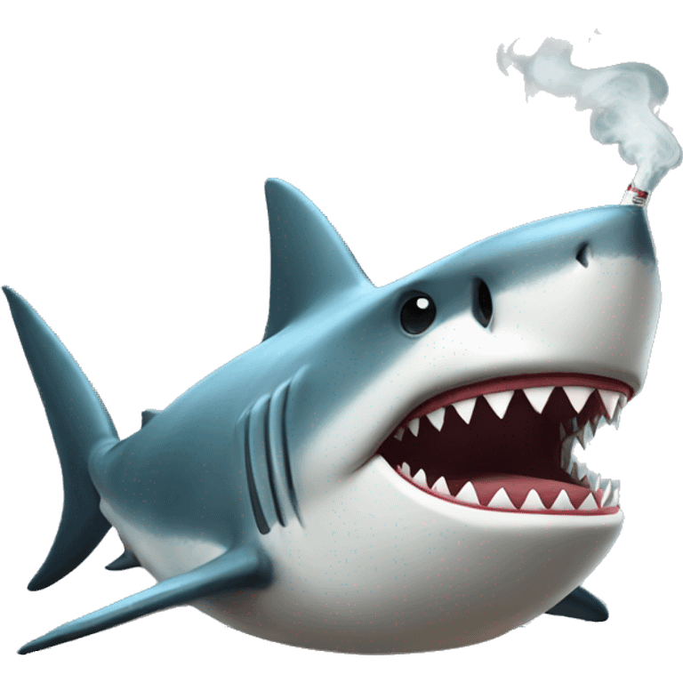 smoking shark emoji