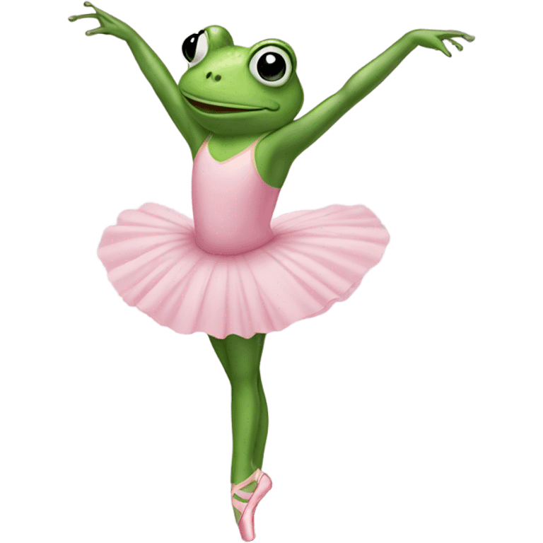 frog on point as a ballerina emoji