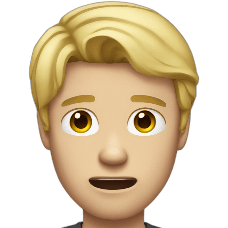 angry young blondhair man emoji